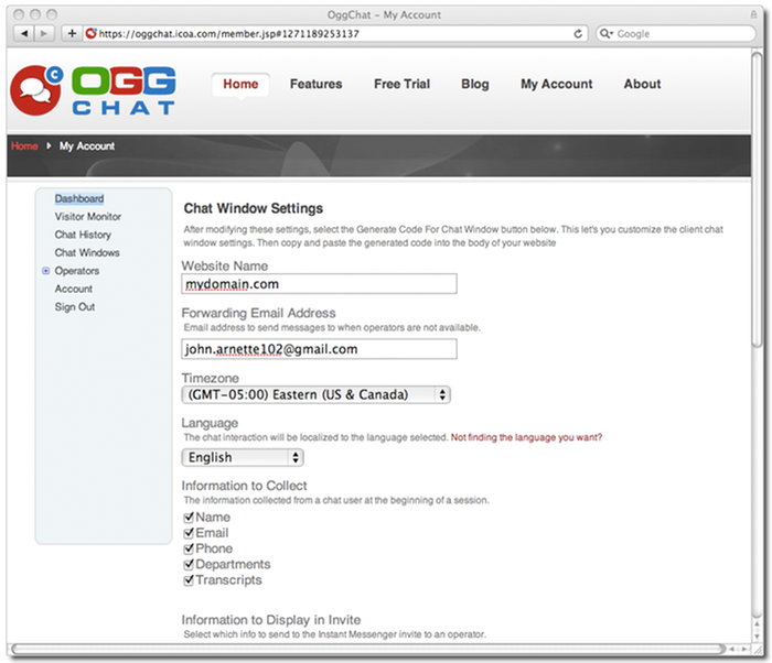 Creating a Chat Window