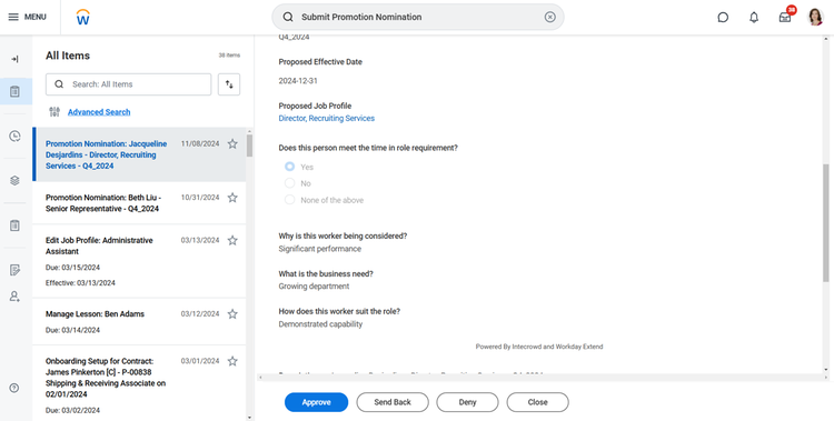Promotion Nomination | Workdaysandbox