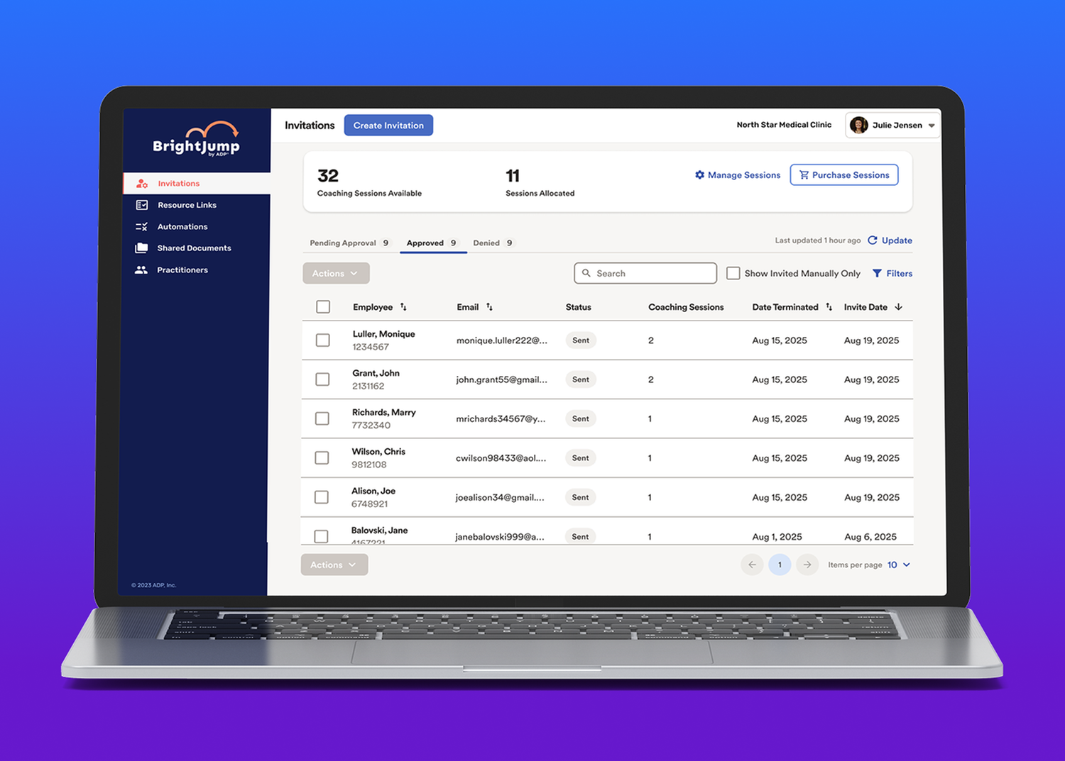 Practitioner Dashboard for Self-Service Administration