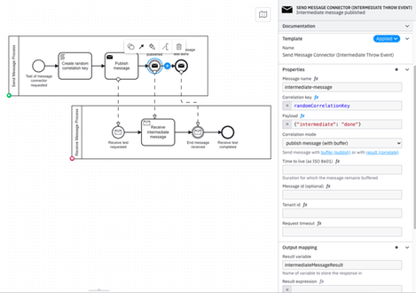 Publish or correlate BPMN messages without writing code