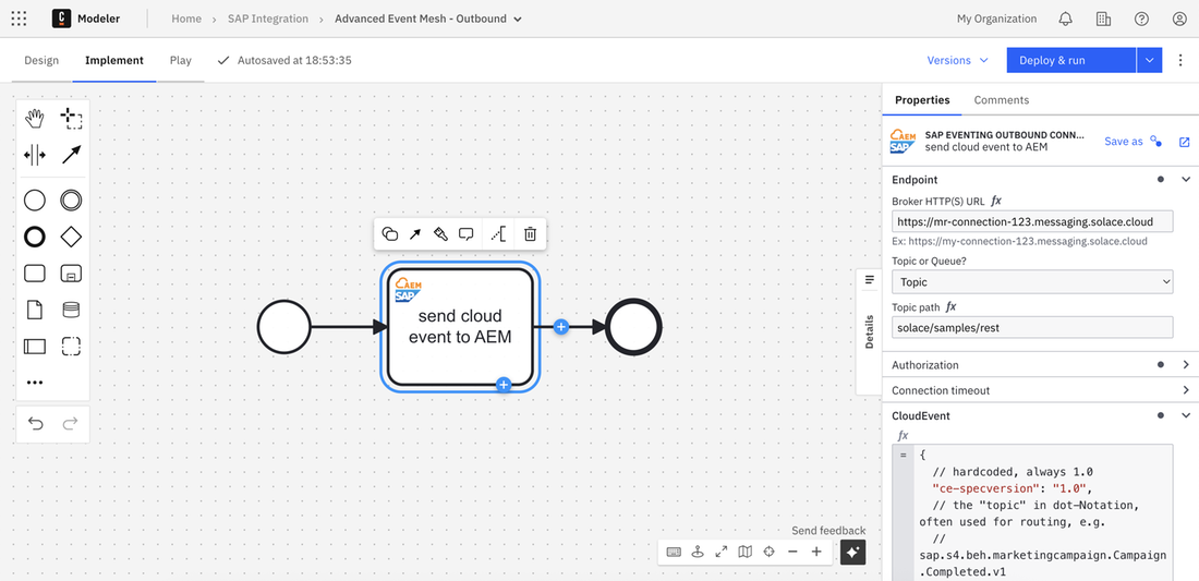 Send CloudEvents to SAP Advanced Event Mesh