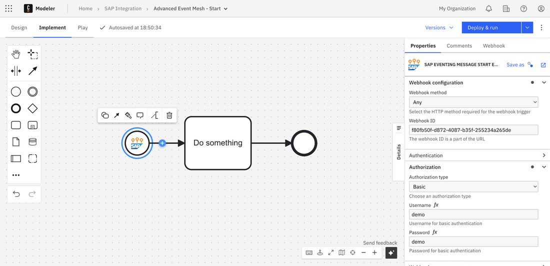 Start BPMN processes from SAP CloudEvents