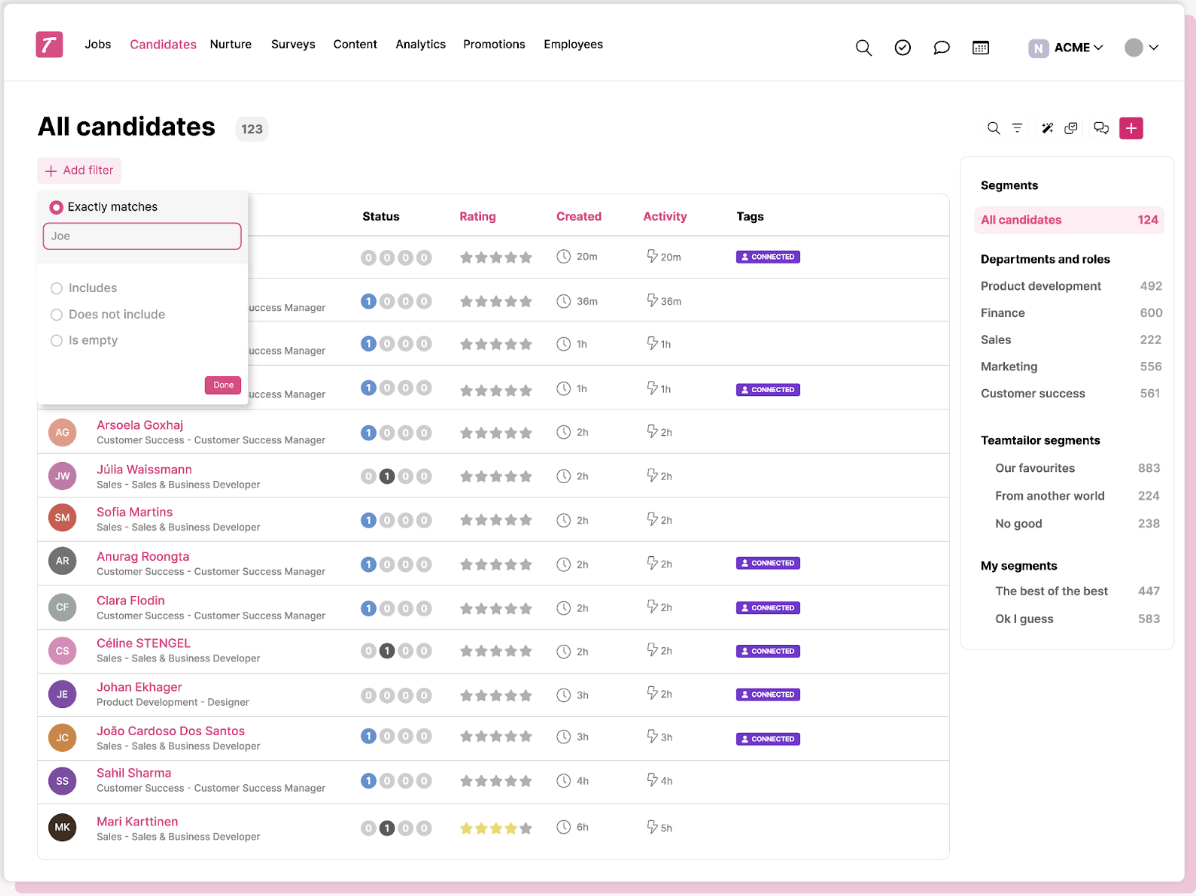 Candidate Management & Database