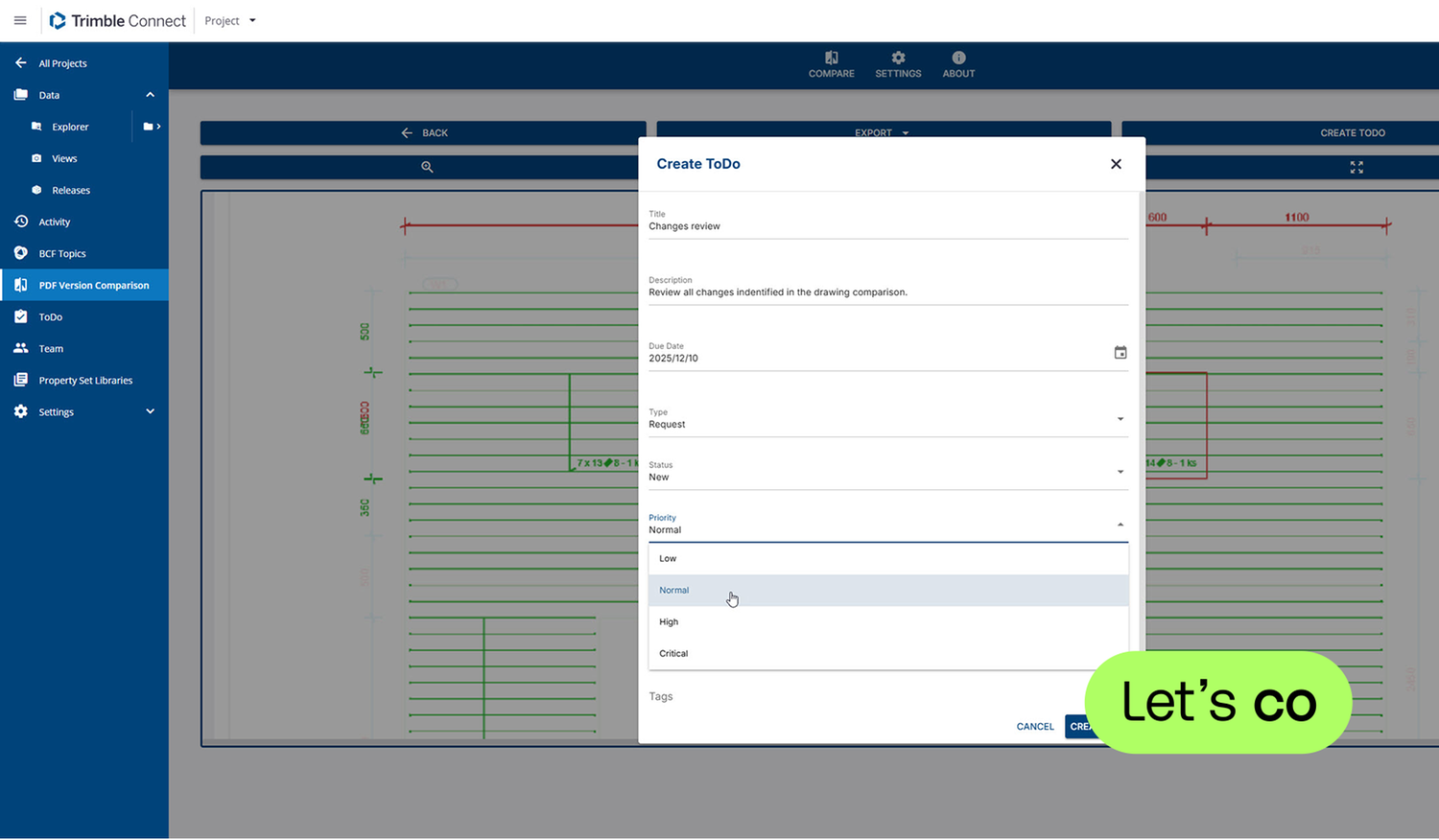 PDF Version Comparison Extension for Trimble Connect | Trimble