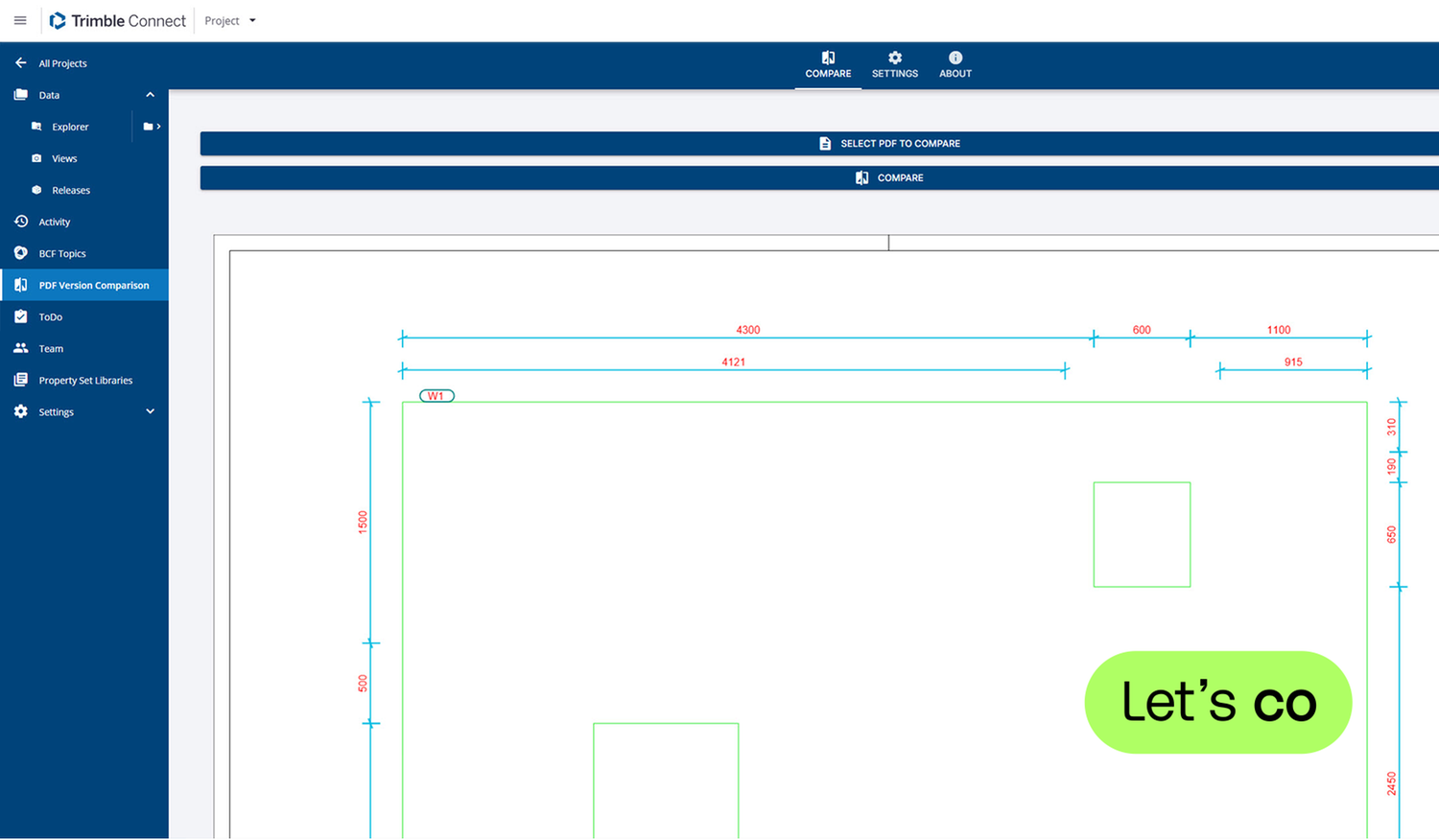 PDF Version Comparison Extension for Trimble Connect | Trimble
