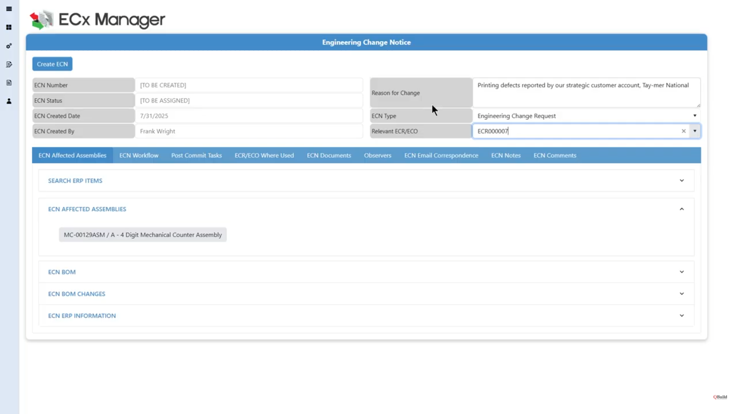 Features | ECx Manager Engineering Change (ECN/ECO) Management | Infor ...