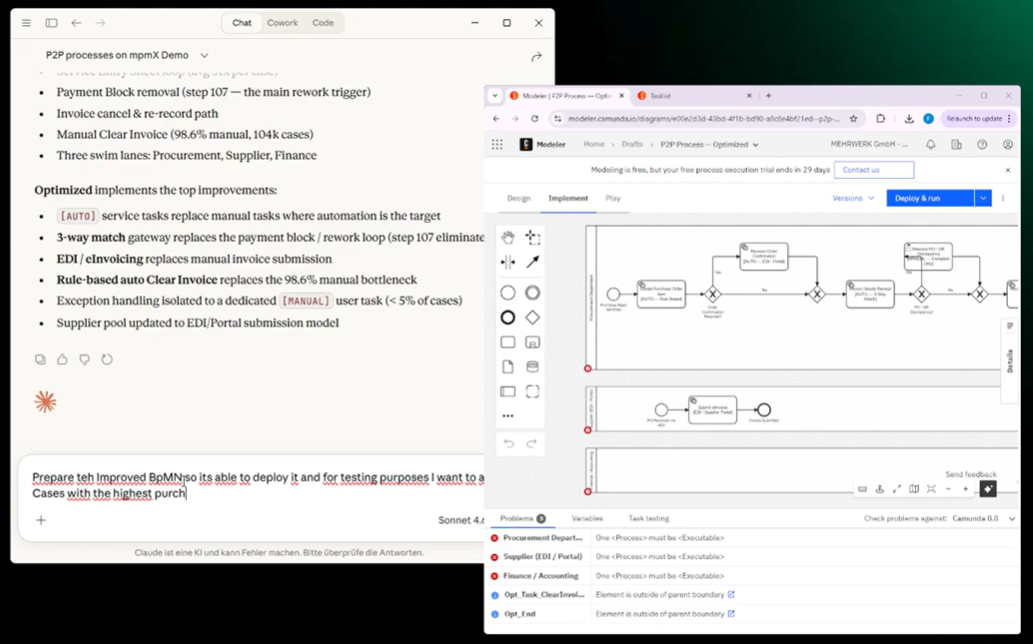 mpmX AI: Camunda 8 MCP Process Optimization | Camunda Marketplace