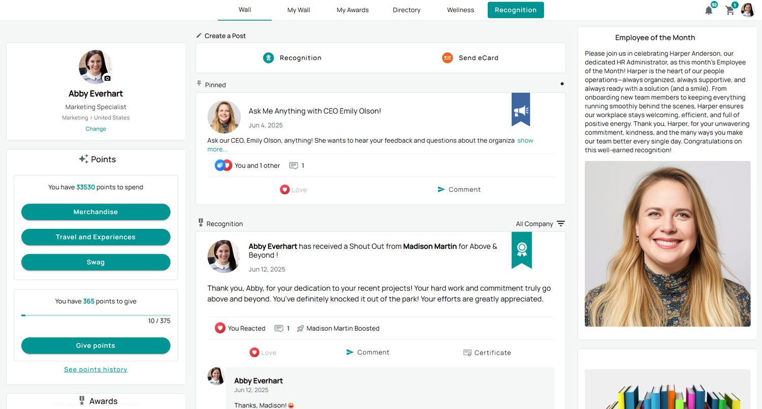 Employee Recognition and Engagement
