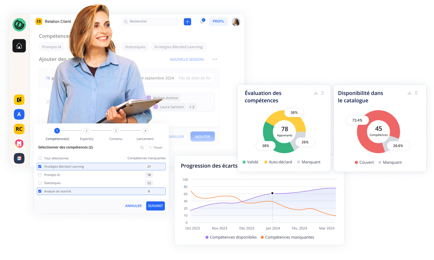 Mesurez et réduisez les écarts de compétences grâce à l’IA