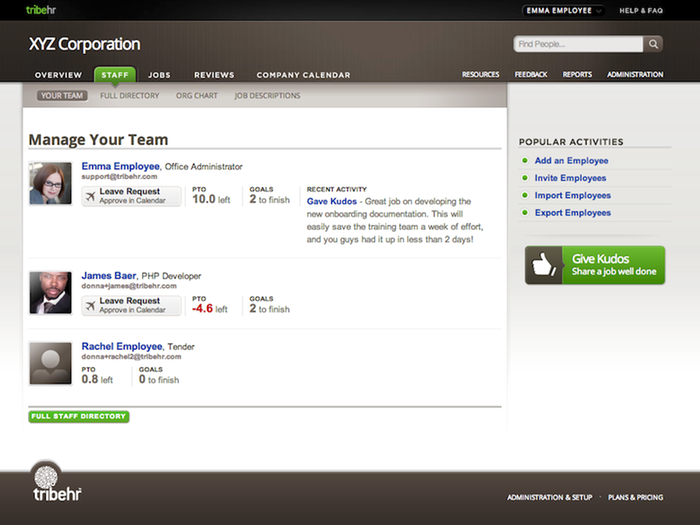 Centralized Employee Directory