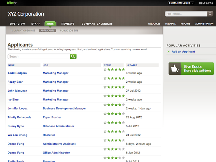 Advanced Applicant Tracking